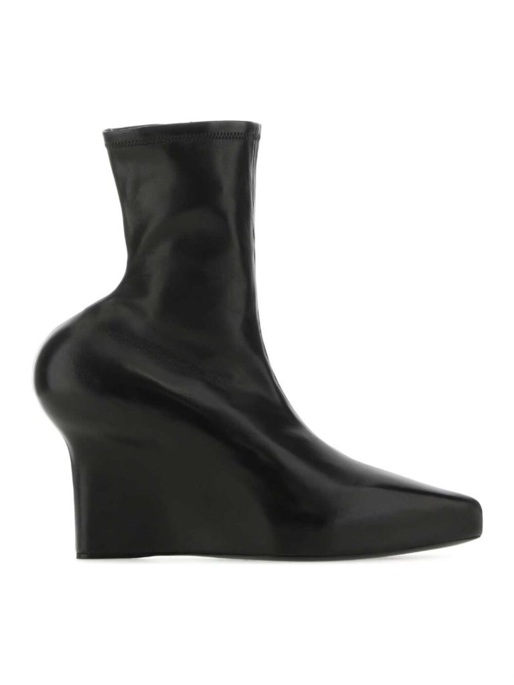 Givenchy black genuine leather wedge heel ankle boots